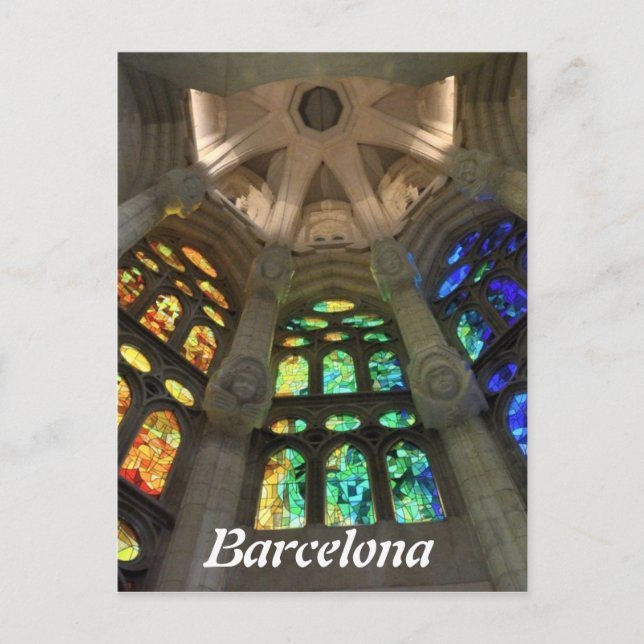 Carte Postale Sagrada Familia. Intérieur (Devant)