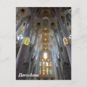 Carte Postale Sagrada Familia. Intérieur