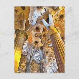 Carte Postale Sagrada Familia. Intérieur. Vue 16.