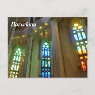 Carte Postale Sagrada Familia Interior