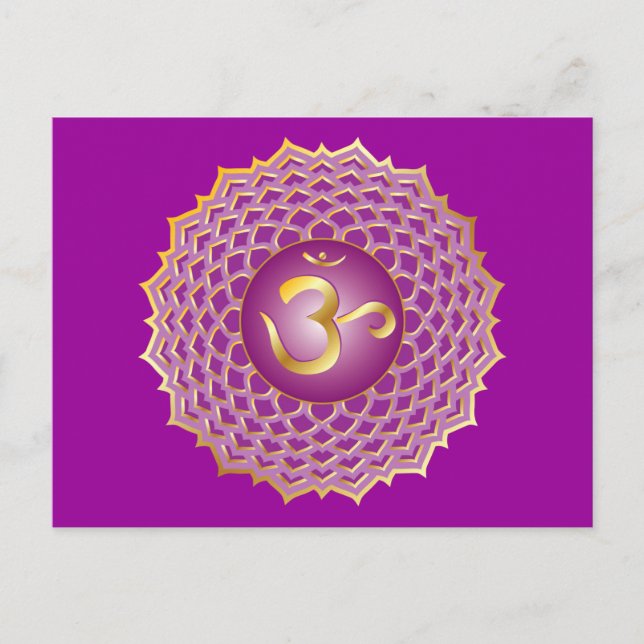 Carte postale Sahasrara ou chakra de couronne (Devant)