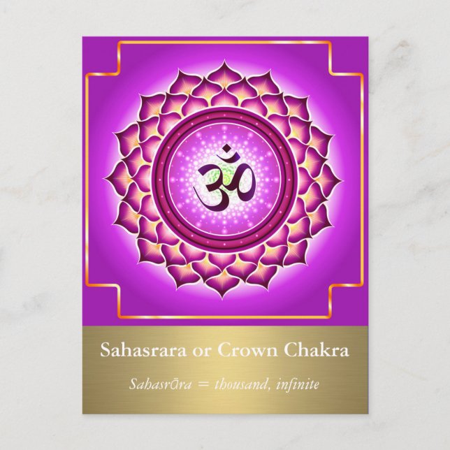 Carte postale Sahasrara ou Crown Chakra (Devant)