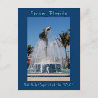 Carte Postale Sailfish Fontaine d'eau Stuart, Flor