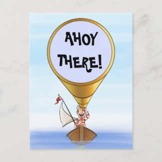 Carte Postale Sailor avec un télescope saluant