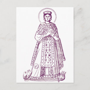 Carte Postale Saint Agnes de Rome mosaïque grecque