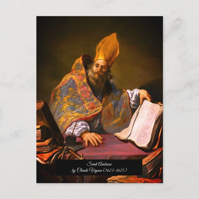 Carte Postale Saint Ambrose de Milan (Devant)