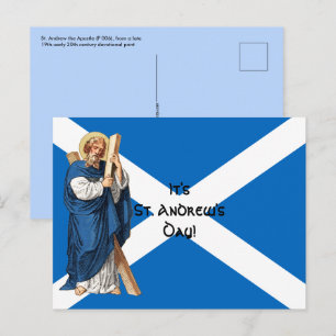 Carte Postale Saint André l'Apôtre et le drapeau de l'Ecosse