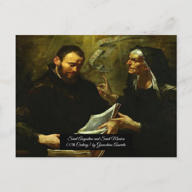 Carte Postale Saint Augustin et Saint Monica (Devant)