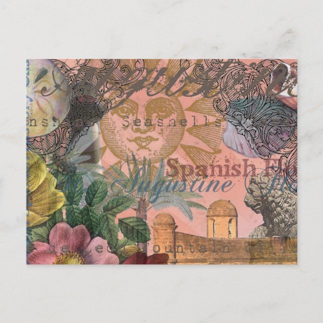 Carte Postale saint augustine florida voyage art antique (Devant)