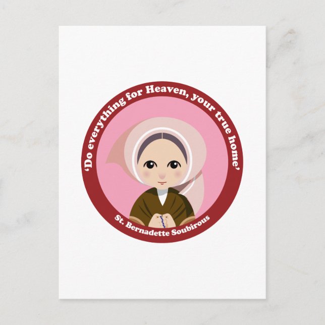 Carte Postale Saint Bernadette Soubirous (Devant)
