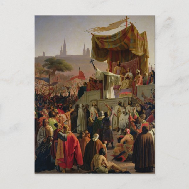 Carte Postale Saint Bernard Prêcher la deuxième croisade (Devant)