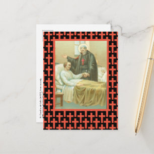 Carte Postale Saint Camille réconfortant un malade (M 021)