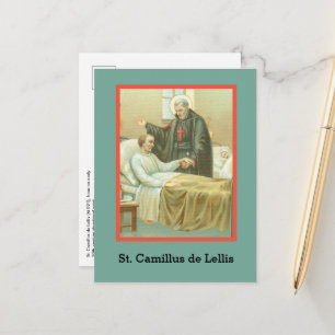 Carte Postale Saint Camille réconfortant un malade (M 021)