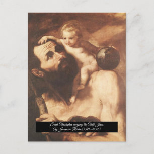 Carte Postale Saint Christopher avec l'Enfant Christ