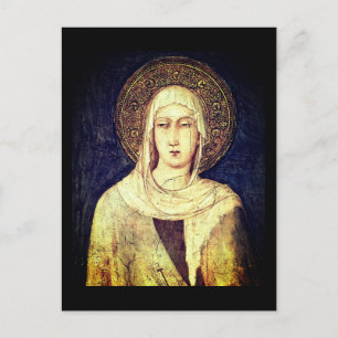Carte Postale Saint Clare d'Assise par Simone Martini