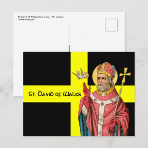 Carte Postale Saint David du Pays de Galles (P 001) et son drape