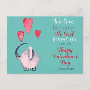 Carte Postale Saint Eléphant Saint Valentin