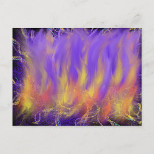 Carte Postale Saint-Esprit Feu Chrétien Prophétique Art Abstrait