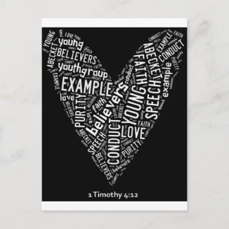 Carte Postale Saint-Esprit Porter (Jeune Gp) Coeur noir/texte bl