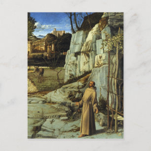 Carte Postale Saint François dans le désert par Giovanni Bellini