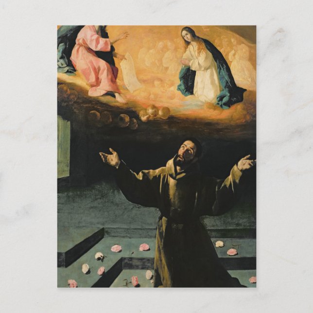 Carte Postale Saint François d'Assise, le miracle des Rose (Devant)