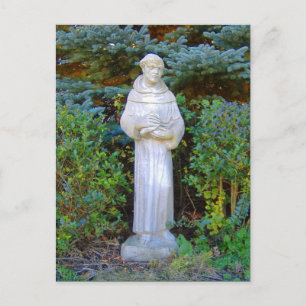 Carte Postale Saint François de la Statue d'Assise dans le Jardi