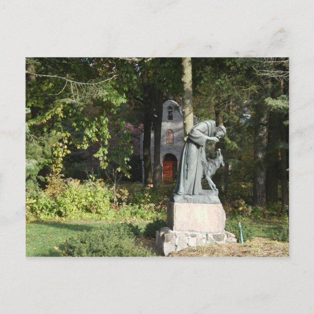 Carte Postale Saint-François et le loup de Gubbio (Devant)