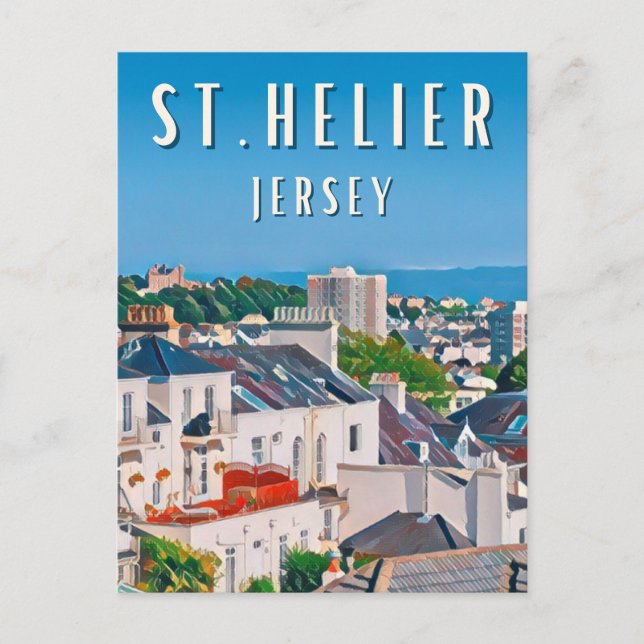 Carte Postale Saint Helier, la ville côtière dynamique (Devant)