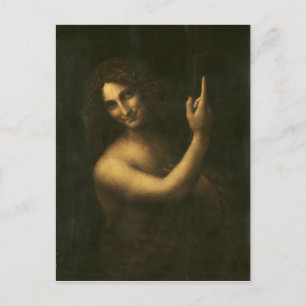 Carte Postale Saint Jean Baptiste par Léonard de Vinci