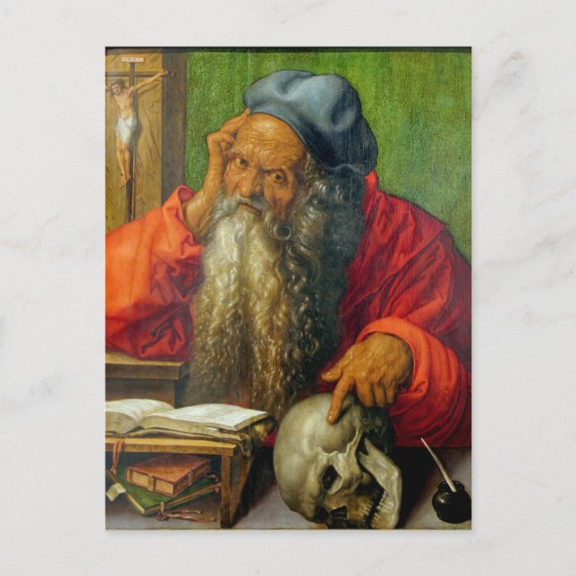Carte Postale Saint Jérôme dans son étude - Albrecht Dürer (Devant)
