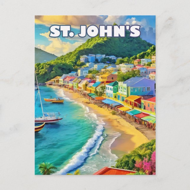 Carte Postale Saint John's, a sparkling jewel of the Caribbean (Devant)