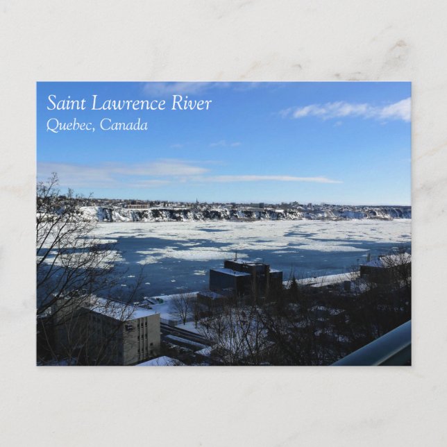 Carte Postale Saint-Laurent en hiver, Québec, Canada (Devant)