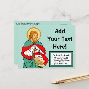 Carte Postale Saint Luc, Médecin bien-aimé (RLS 08 ; MedVers.)