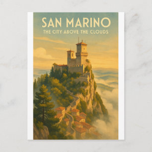 Carte Postale Saint-Marin – La Ville au-Dessus des Nuages
