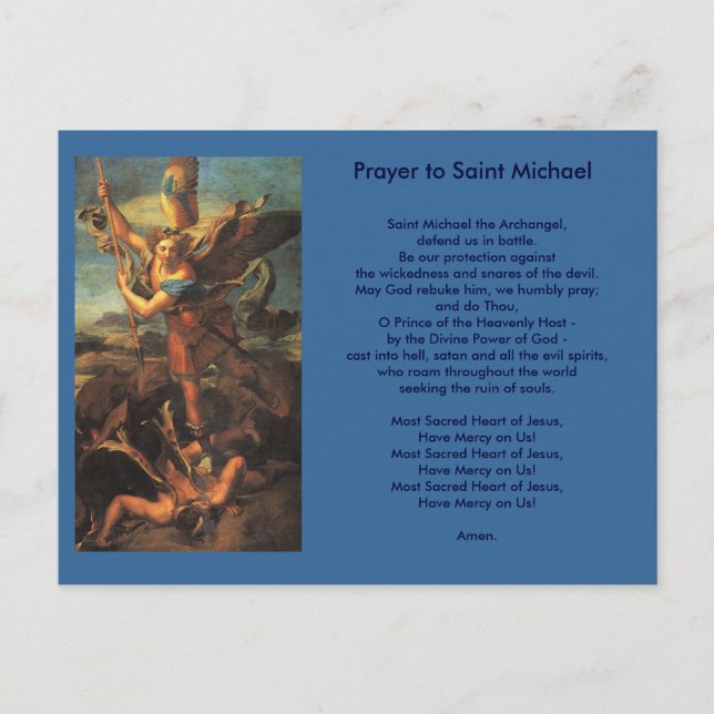 Carte postale Saint Michael Prayer (Devant)