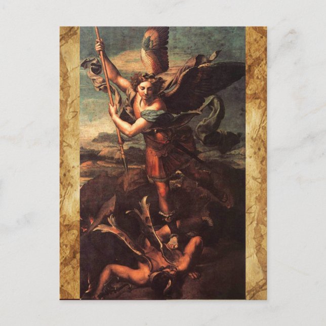 CARTE POSTALE SAINT MICHAEL VANGUISHING (Devant)