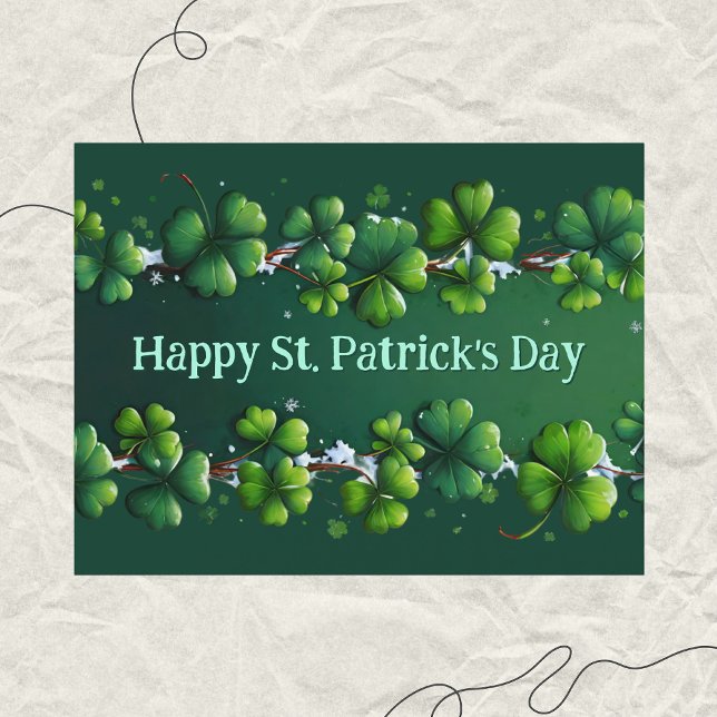 Carte Postale Saint Patrick Shamrock moderne (Créateur téléchargé)