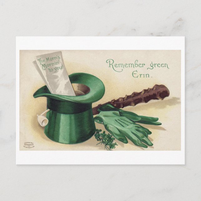 Carte Postale Saint Patrick, Shamrock, Vintage (Devant)