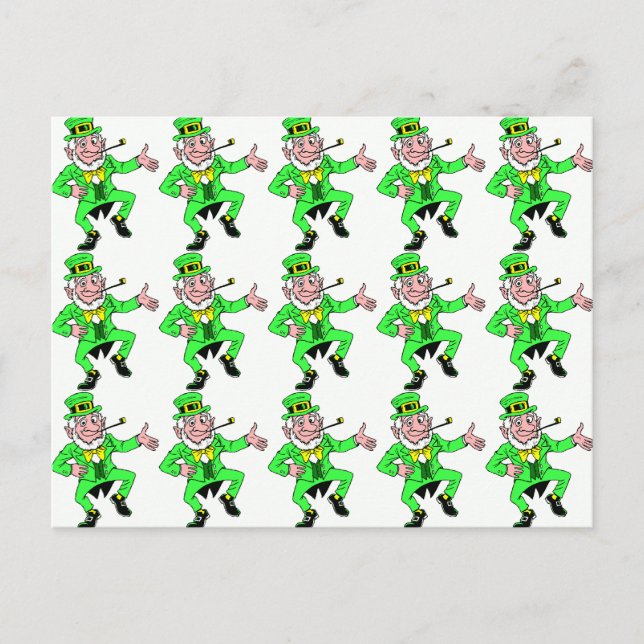 Carte Postale Saint Patrick's Day Dancing Leprechaun (Devant)