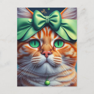 Carte Postale Saint Patricks Day Ginger Cat