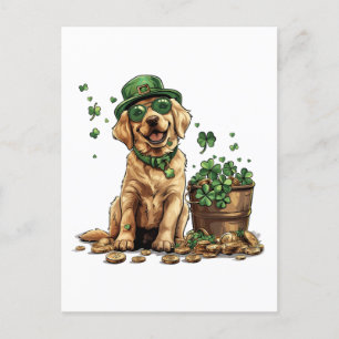 Carte Postale Saint Patrick's Day Labrador Retriever Dog