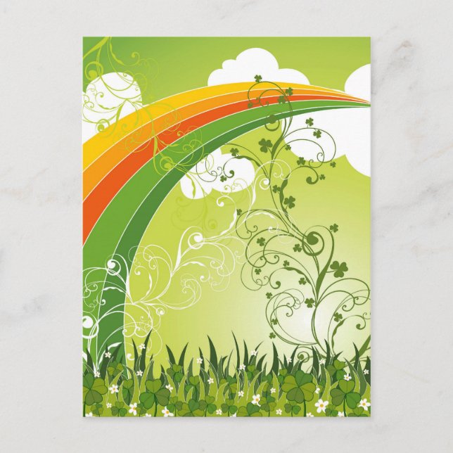 Carte Postale Saint Patrick's Day Lucky Clovers Shamrock irlanda (Devant)