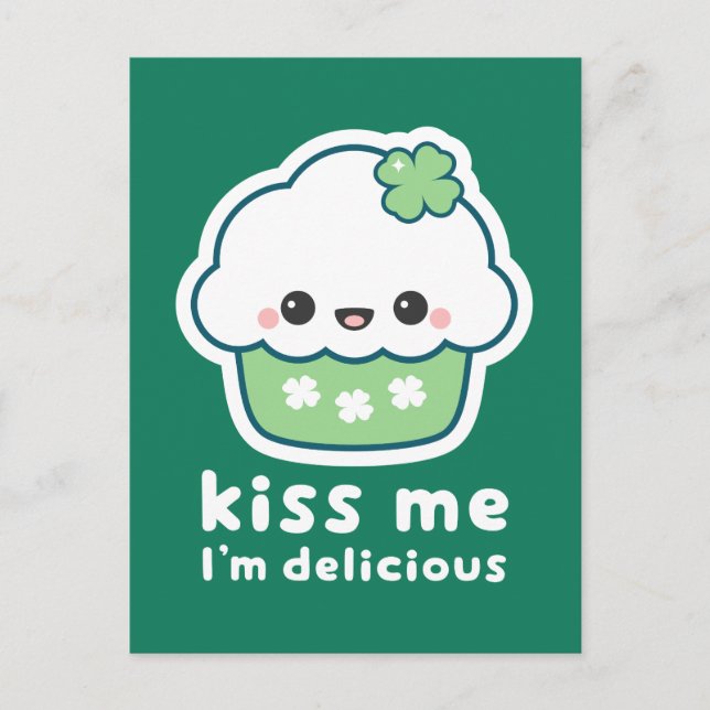 Carte Postale Saint Patrick's Day Lucky Cupcake (Devant)