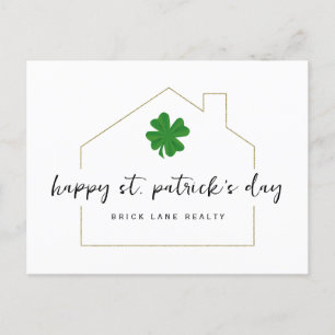 Carte Postale Saint Patrick's Day Shamrock immobilier
