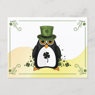 Carte Postale Saint Patrick's Penguin