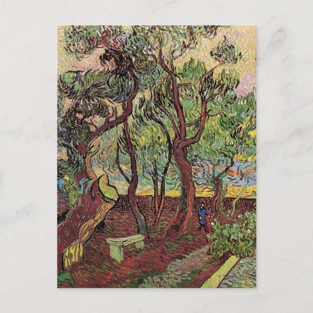 Carte Postale Saint Paul Hospital et Garden par Vincent van Gogh (Devant)