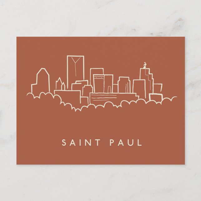 Carte Postale Saint Paul, Minnesota Skyline (Devant)