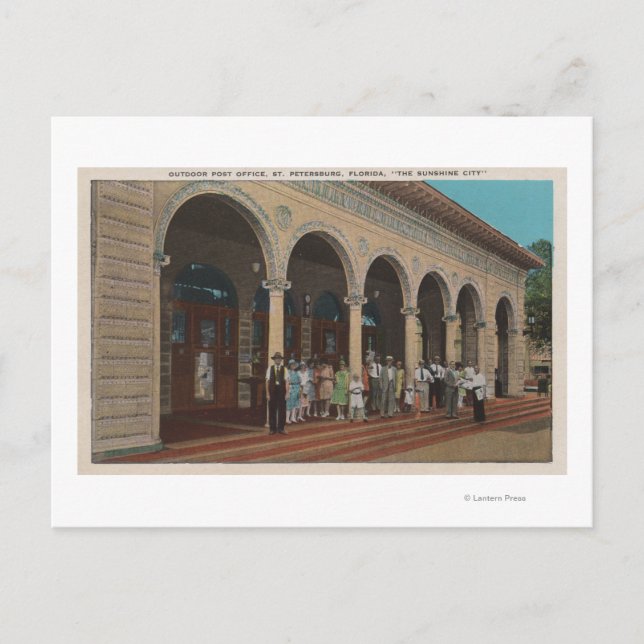 Carte Postale Saint-Pétersbourg, FL - Vue extérieure de la poste (Devant)