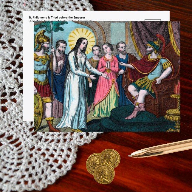 Carte Postale Saint Philomène est jugé devant l'empereur Dioclét (Créateur téléchargé)