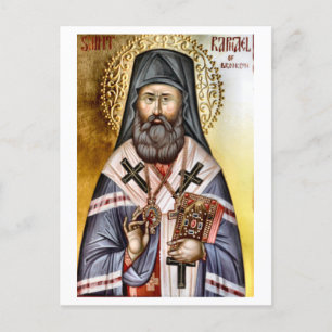 Carte Postale Saint Raphaël de Brooklyn Orthodoxe Icône chrétien